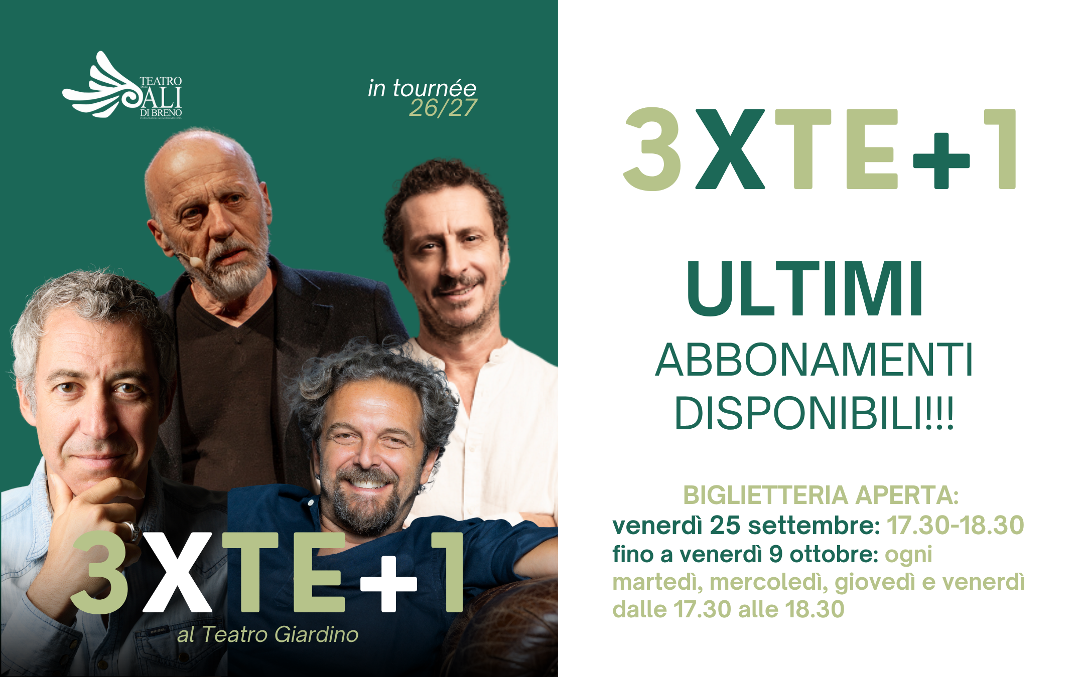3xTe+1_ultimi posti_2026 Tre per Te + 1